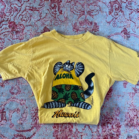Yellow Hawaiian graphic tee - Picture 3 of 4